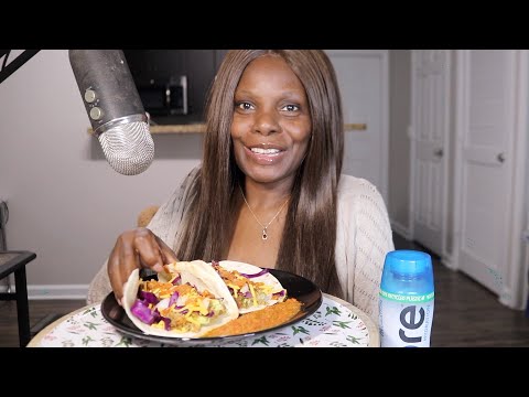 HOMEMADE VEGETARIAN SOFT TACOS ASMR EATING SOUNDS