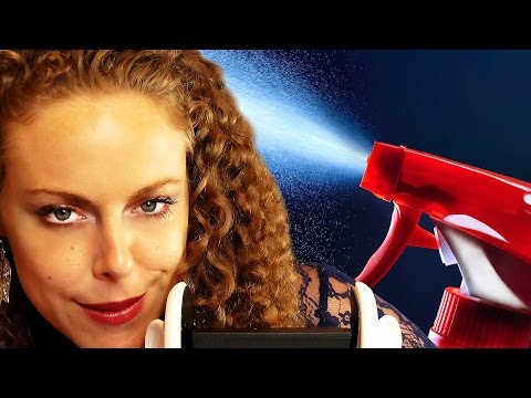 ASMR Spray & Squirt Sounds, Spritz Bottle Water Sounds, Binaural Ear to Ear Whispering