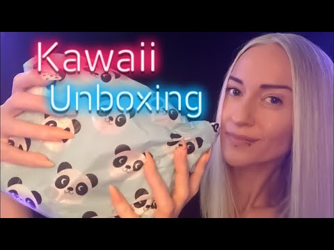 ASMR | Throne Gift Unboxing - Mystery Kawaii Box (whispered - tapping - crinkles)