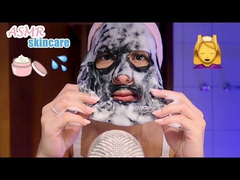 ASMR - Fazendo o skin care noturno e falando sobre meu tratamento com roacutan 🌙😶‍🌫️