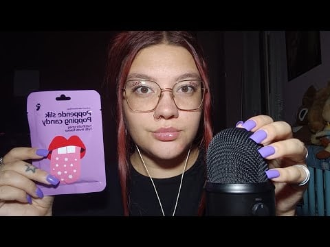 MOUTH SOUNDS con POP CANDY (Eating & Popping Sounds)😴💜 | ASMR ITA