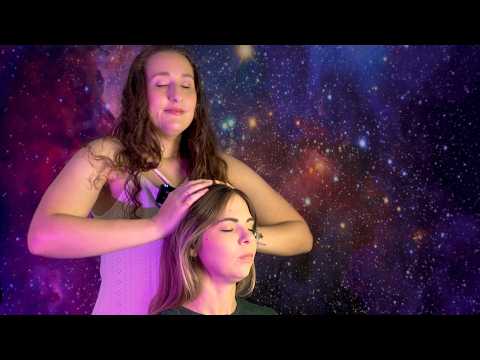 asmr soft spoken hair play & hair combing on a real person