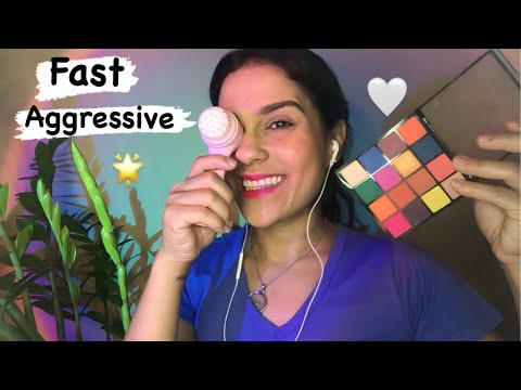 ASMR - Maquiagem rápida e agressiva 🌟😴💤