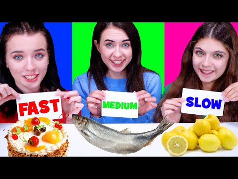 ASMR Fast, Medium or Slow Food Challenge by LiLiBu