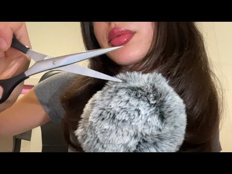 ASMR Mic Hair Play • Brushing, Cutting & Massage