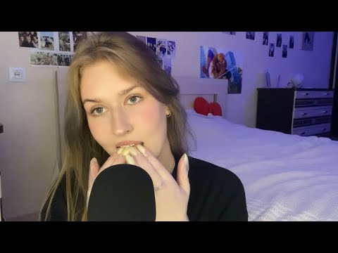 asmr spit painting with gloves|звуки рта с перчатками