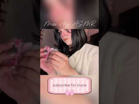 tapping on pink things 💕 full video coming soon #asmr #tingles #tapping