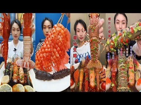 🍱💥🌈 Powerful Crunch Seafood Mukbang | 강력한 바삭 해산물 먹방 | パワフル咀嚼シーフード | 爆脆海鲜咀嚼秀