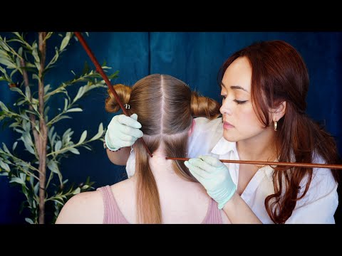 ASMR Perfectionist Scalp Check, Hair Parting, Exfoliation & Treatment | Soft Spoken 'Unintentional'