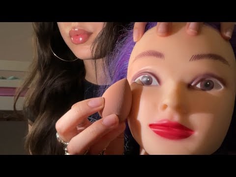 ASMR Gentle Makeup On Mannequin (no bullying)