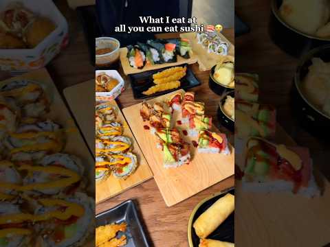 What I eat at all you can eat sushi… #food #eating #mukbang #sushi #buffet