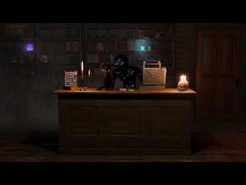 Little Occult Shop in the Rain | distant thunder, very soft rain, candles crackling | No AI Ambience