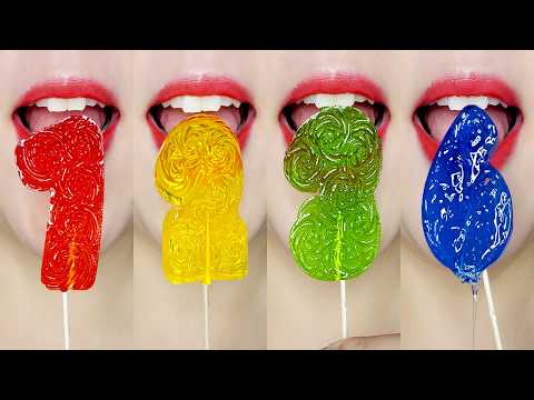 ASMR 🌈 Colorful Number Jelly 🔢 MUKBANG 숫자 모양 젤리 이모지 먹방 Eating Sounds