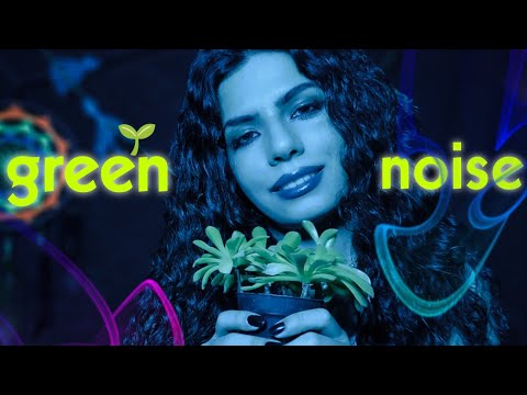 ASMR : green noise for sleep💚 (hand movements & touching face)