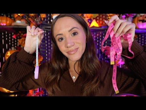 ASMR Bestfriend Measures Your Face For Halloween 🎃 (close personal attention)