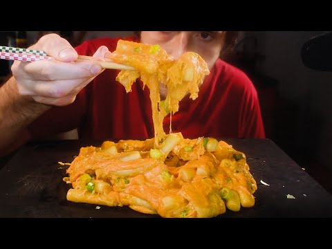 ASMR CHEESY TTEOKBOKKI MUKBANG (No Talking) NOMNOM