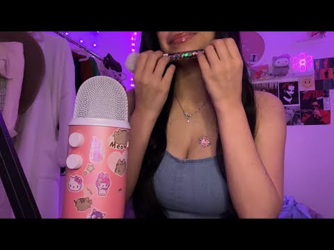 ASMR en Español | Mouth Sounds, Tapping, Mic Brushing + Hand Movements (susurros relajante)💚🇲🇽