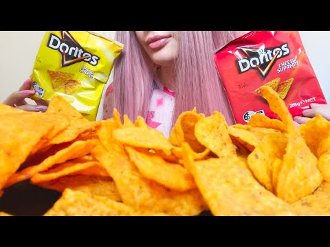 CRUNCHY ASMR Eating Sounds | Dorito chip MUKBANG no talking 🧀