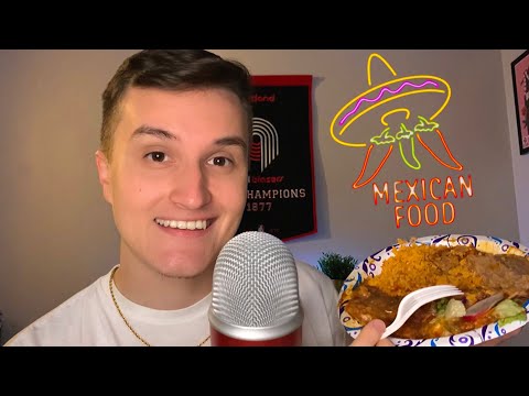 ASMR | Mexican Food Mukbang (local eats) Enchiladas & Chips with Salsa