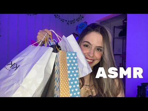 ASMR mostrando meus presentes de aniversario 🎁🎂