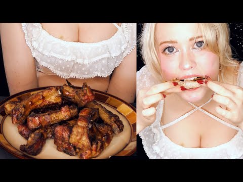 ASMR Mukbang 🔥 Fair Eats Ribs 🔥 Crispy, Delicious & Juicy, Intense Tingly Mouth Sounds