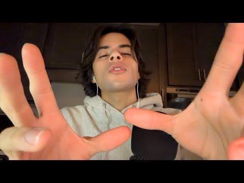 ASMR mouth sounds and hand triggers in my new kitchen