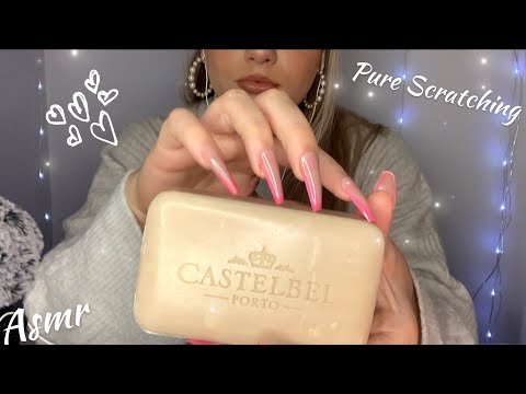 ASMR | Scratching Soap, Chocolate, Wax Melts, Wooden Rose 💅🏽✨