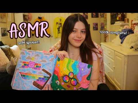 ASMR | Full Tour of My 100% Completed IHasCupquake Coloring Book! 😊💜 (Soft spoken)