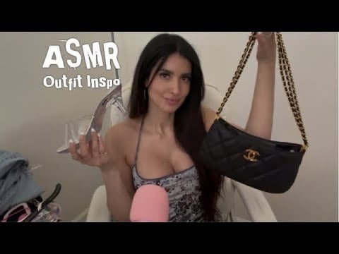 ASMR Summer to Fall Outfit Inspo and Try-On (whispers, leather, fabric scratching & more)🌴🌞🍁🍂🍃