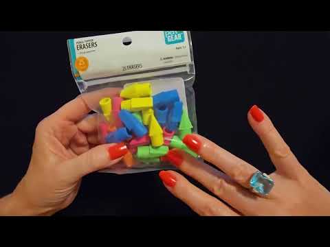 ASMR | School Supplies Up-Close Show & Tell (Whisper)