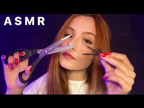 ASMR- CORTANDO SEU CABELO E FAZENDO MAKE