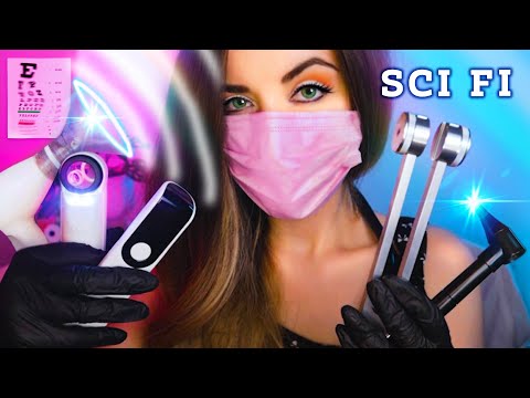 Cinematic SCI FI ASMR 📡 Immersive SFX Futuristic Cranial Nerve EXAM | Eye + Ear Test Check Up
