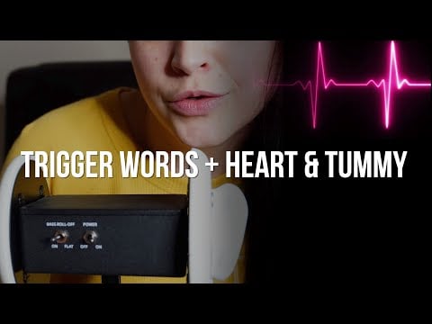 Ear To Ear Trigger Words "Belly Button" & "Heart Attack" | Heartbeat ASMR