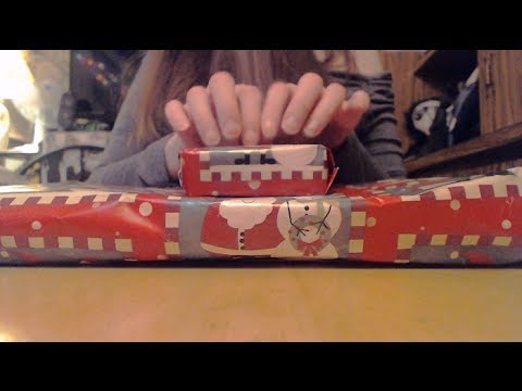 [ASMR] Binaural Crinkly Presents + Tapping + Sticky Tape