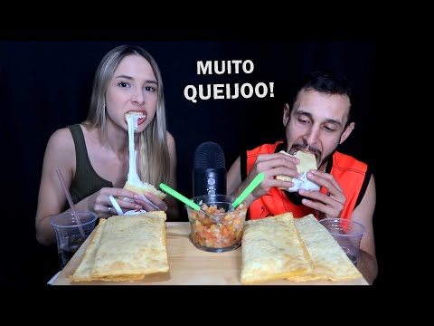 ASMR MUKBANG - PASTEL GIGANTE COM VINAGRETE (irmãos tripa ataca novamente)