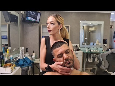 💈ASMR FOAMY SOFT HEAD SCRATCHING & FACE, EAR & BACK MASSAGE by LADY BARBER YANA