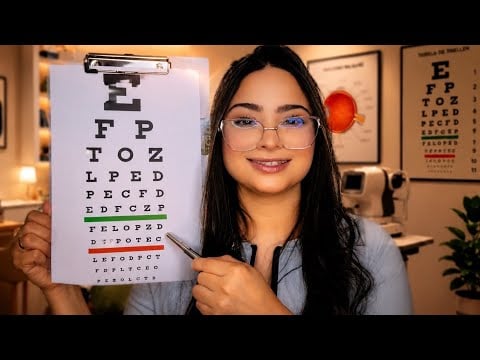ASMR EXAME OFTALMOLÓGICO DETALHADO EM VOCÊ !🤓