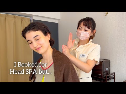 I BOOKED DRY HEAD SPA BUT GOT FOOT, HANDS, SHOULDER MASSAGES IN TOKYO, JAPAN. (SOFT SPOKEN ASMR)