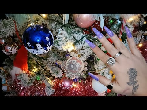 FAST TAPPING AND SCRATCHING ON CHRISTMAS ITEMS 🎄🎁💜 | ASMR ITA
