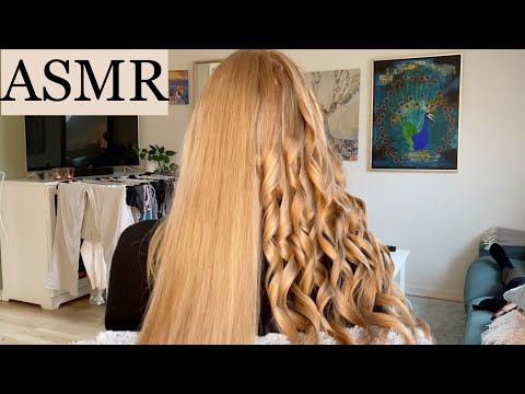 ASMR | Straight to Curly/Wavy 💕🧡 Relaxing hair styling w. hair straightener (hair play, no talking)