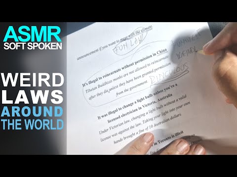 ASMR - Crazy RULES and LAWS from around the world, which will make you smile | Relaxing ASMR video