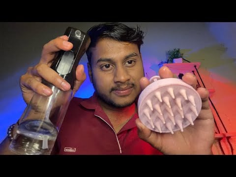 ASMR Doing Your Hair Wash & Oil Massage 💆‍♀️ (Personal Attention) 
