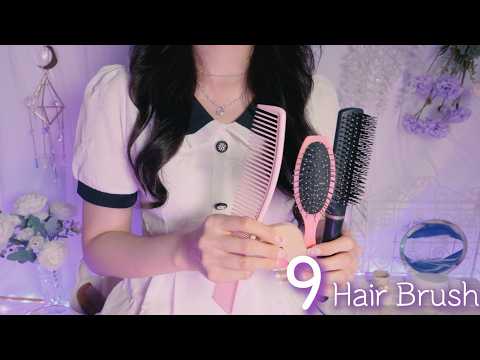 ASMR Boyoung's Sleep Salon🌙Hair Brushing with 9 Combs & Scalp Massage For Deep sleep[No Talking]