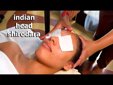 ASMR: Soft Indian Back Neck Shoulder Head Shirodhara Massage!