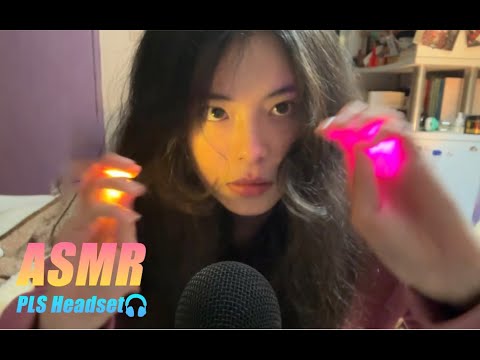 ASMR🎧｜Visual lighting to help you sleep, gesture guidance, multiple trigger sounds, mouth sounds