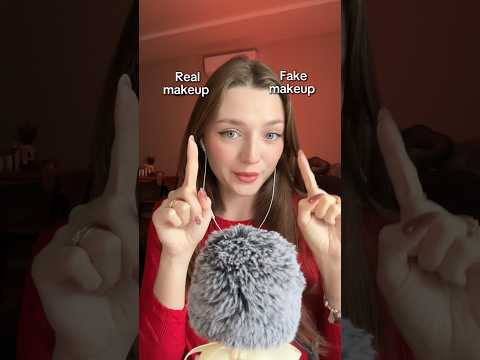 Real or fake makeup #asmr #asmrsounds #asmrrelax #asmrtingles #asmrsleep #relax #tingles #whispers