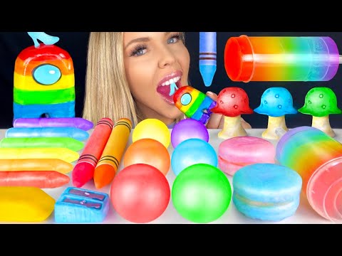 ASMR NIK L NIPS WAX BOTTLE MUKBANG *HOW TO MAKE* WAX MACARON, CRAYON, AMONG US, WAX BALL MUKBANG 먹방