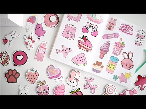 ASMR suomi | Bujoilu, tarrat & höpöttely | Bullet Journal Decoration with cute stickers asmr