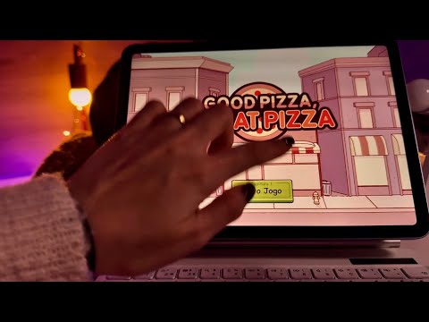 ASMR- DURMA ENQUANTO JOGO NO IPAD 🍕 (sem fala e com musiquinha relaxante) Good Pizza, Great Pizza)
