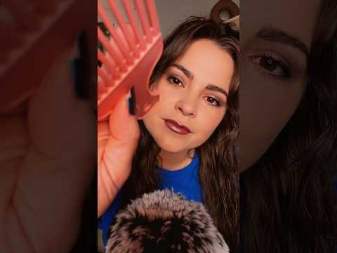 Combing your hair for sleep 😴 #asmr #relax #sleep #asmrsounds #satisfying